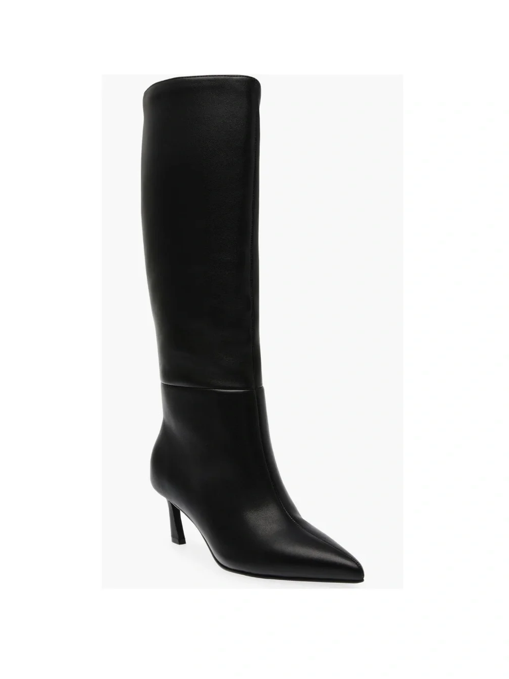 Steve Madden Lavan Pointed Toe Knee High Boot Black Leather Women’s 10